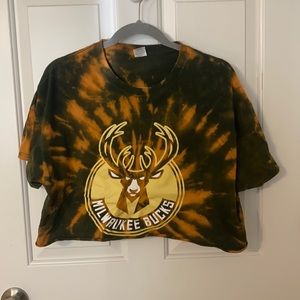 Milwaukee Bucks Tie Dye Crop Top